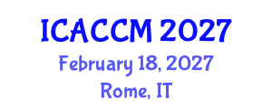 International Conference on Anesthesiology and Critical Care Medicine (ICACCM) February 18, 2027 - Rome, Italy