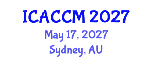 International Conference on Anesthesiology and Critical Care Medicine (ICACCM) May 17, 2027 - Sydney, Australia