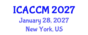 International Conference on Anesthesiology and Critical Care Medicine (ICACCM) January 28, 2027 - New York, United States