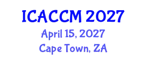 International Conference on Anesthesiology and Critical Care Medicine (ICACCM) April 15, 2027 - Cape Town, South Africa