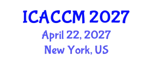 International Conference on Anesthesiology and Critical Care Medicine (ICACCM) April 22, 2027 - New York, United States