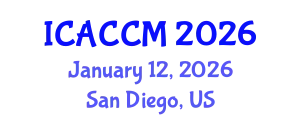 International Conference on Anesthesiology and Critical Care Medicine (ICACCM) January 12, 2026 - San Diego, United States