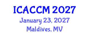 International Conference on Anesthesiology and Critical Care Medicine (ICACCM) January 23, 2027 - Maldives, Maldives