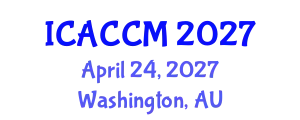 International Conference on Anesthesiology and Critical Care Medicine (ICACCM) April 24, 2027 - Washington, Australia