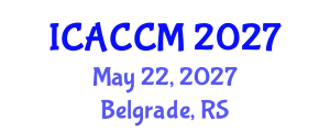 International Conference on Anesthesiology and Critical Care Medicine (ICACCM) May 22, 2027 - Belgrade, Serbia