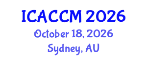 International Conference on Anesthesiology and Critical Care Medicine (ICACCM) October 18, 2026 - Sydney, Australia