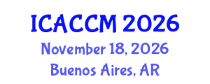 International Conference on Anesthesiology and Critical Care Medicine (ICACCM) November 18, 2026 - Buenos Aires, Argentina