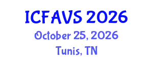 International Conference on Fisheries, Animal and Veterinary Sciences (ICFAVS) October 25, 2026 - Tunis, Tunisia
