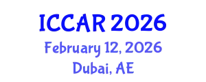 International Conference on Control, Automation and Robotics (ICCAR) February 12, 2026 - Dubai, United Arab Emirates
