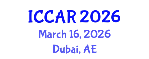 International Conference on Control, Automation and Robotics (ICCAR) March 16, 2026 - Dubai, United Arab Emirates