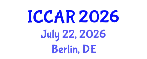 International Conference on Control, Automation and Robotics (ICCAR) July 22, 2026 - Berlin, Germany