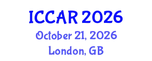 International Conference on Control, Automation and Robotics (ICCAR) October 21, 2026 - London, United Kingdom
