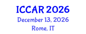 International Conference on Control, Automation and Robotics (ICCAR) December 13, 2026 - Rome, Italy