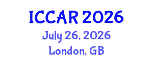International Conference on Control, Automation and Robotics (ICCAR) July 26, 2026 - London, United Kingdom