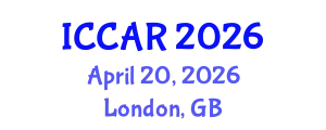 International Conference on Control, Automation and Robotics (ICCAR) April 20, 2026 - London, United Kingdom