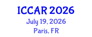 International Conference on Control, Automation and Robotics (ICCAR) July 19, 2026 - Paris, France