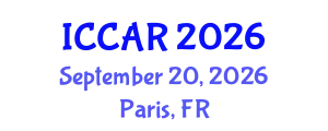 International Conference on Control, Automation and Robotics (ICCAR) September 20, 2026 - Paris, France