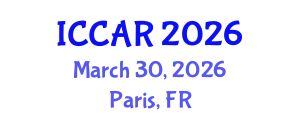 International Conference on Control, Automation and Robotics (ICCAR) March 30, 2026 - Paris, France