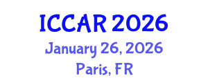International Conference on Control, Automation and Robotics (ICCAR) January 26, 2026 - Paris, France