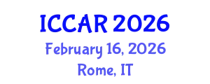 International Conference on Control, Automation and Robotics (ICCAR) February 16, 2026 - Rome, Italy