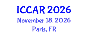 International Conference on Control, Automation and Robotics (ICCAR) November 18, 2026 - Paris, France