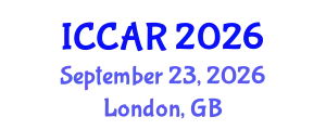 International Conference on Control, Automation and Robotics (ICCAR) September 23, 2026 - London, United Kingdom