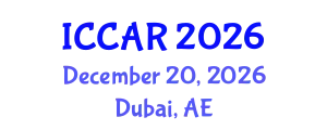 International Conference on Control, Automation and Robotics (ICCAR) December 20, 2026 - Dubai, United Arab Emirates