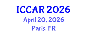 International Conference on Control, Automation and Robotics (ICCAR) April 20, 2026 - Paris, France