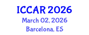 International Conference on Control, Automation and Robotics (ICCAR) March 02, 2026 - Barcelona, Spain