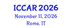 International Conference on Control, Automation and Robotics (ICCAR) November 11, 2026 - Rome, Italy