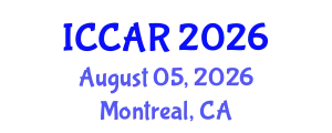 International Conference on Control, Automation and Robotics (ICCAR) August 05, 2026 - Montreal, Canada