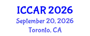 International Conference on Control, Automation and Robotics (ICCAR) September 20, 2026 - Toronto, Canada
