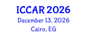 International Conference on Control, Automation and Robotics (ICCAR) December 13, 2026 - Cairo, Egypt