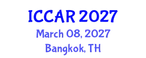 International Conference on Control, Automation and Robotics (ICCAR) March 08, 2027 - Bangkok, Thailand