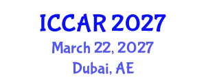 International Conference on Control, Automation and Robotics (ICCAR) March 22, 2027 - Dubai, United Arab Emirates