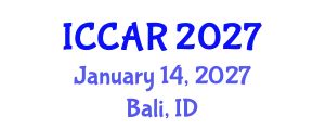 International Conference on Control, Automation and Robotics (ICCAR) January 14, 2027 - Bali, Indonesia