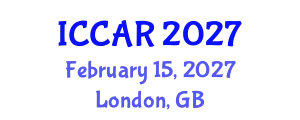 International Conference on Control, Automation and Robotics (ICCAR) February 15, 2027 - London, United Kingdom