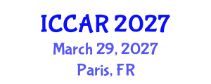 International Conference on Control, Automation and Robotics (ICCAR) March 29, 2027 - Paris, France