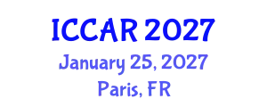 International Conference on Control, Automation and Robotics (ICCAR) January 25, 2027 - Paris, France