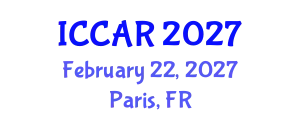 International Conference on Control, Automation and Robotics (ICCAR) February 22, 2027 - Paris, France
