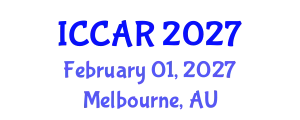 International Conference on Control, Automation and Robotics (ICCAR) February 01, 2027 - Melbourne, Australia