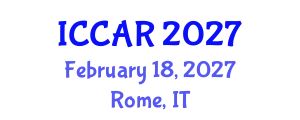 International Conference on Control, Automation and Robotics (ICCAR) February 18, 2027 - Rome, Italy