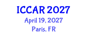 International Conference on Control, Automation and Robotics (ICCAR) April 19, 2027 - Paris, France
