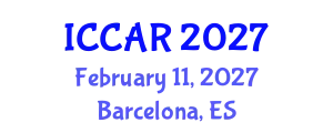 International Conference on Control, Automation and Robotics (ICCAR) February 11, 2027 - Barcelona, Spain