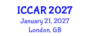 International Conference on Control, Automation and Robotics (ICCAR) January 21, 2027 - London, United Kingdom