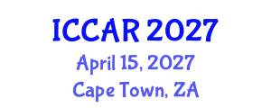 International Conference on Control, Automation and Robotics (ICCAR) April 15, 2027 - Cape Town, South Africa