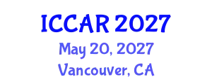 International Conference on Control, Automation and Robotics (ICCAR) May 20, 2027 - Vancouver, Canada