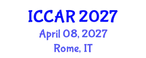 International Conference on Control, Automation and Robotics (ICCAR) April 08, 2027 - Rome, Italy