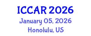 International Conference on Control, Automation and Robotics (ICCAR) January 05, 2026 - Honolulu, United States