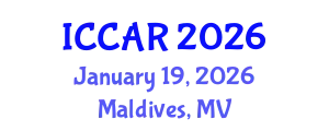 International Conference on Control, Automation and Robotics (ICCAR) January 19, 2026 - Maldives, Maldives